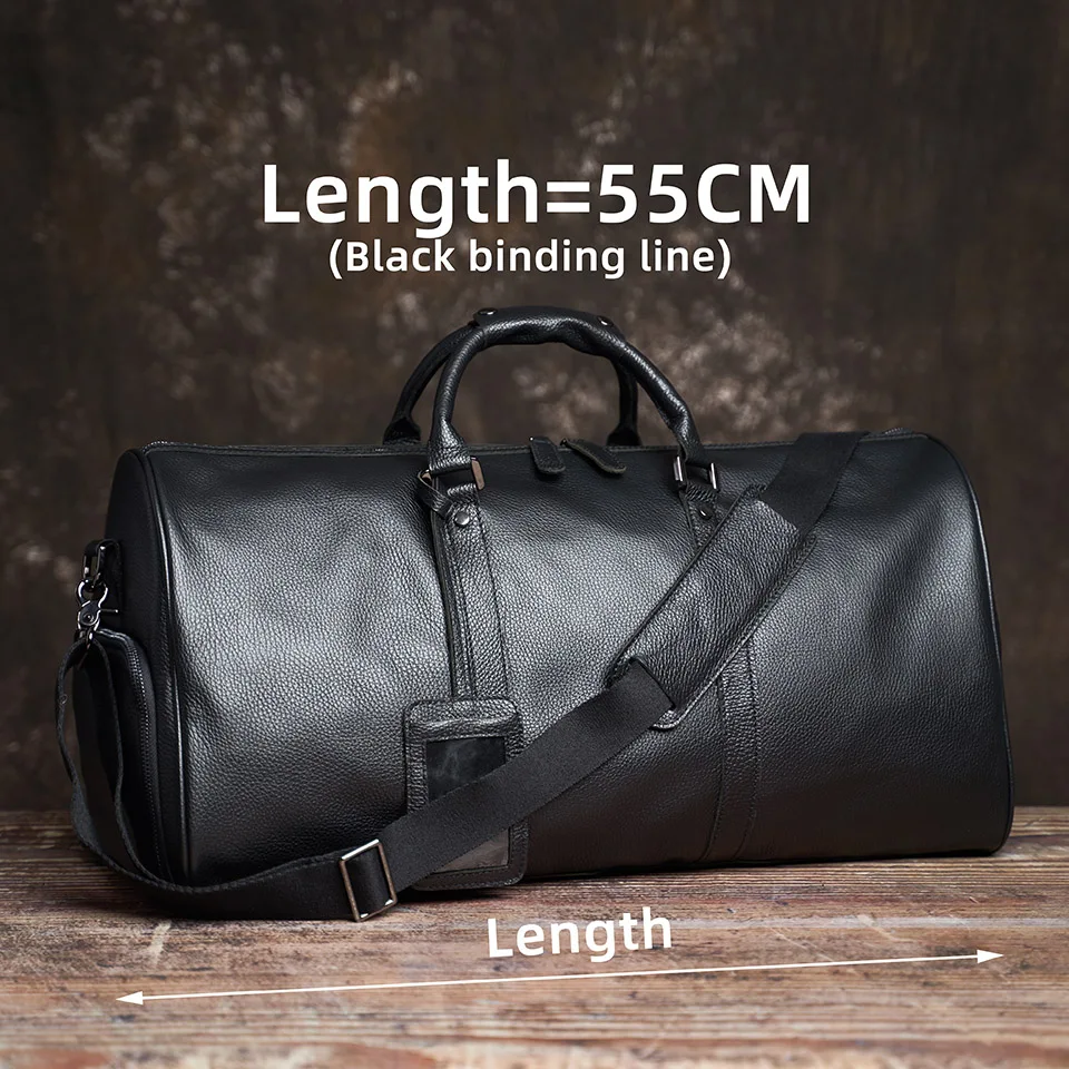 Männer Reisetasche Aus Echtem Leder Casual Hand Gepäck Tasche Hohe Kapazität Duffle Schulter Schuh Tasche Für 17 Zoll Laptop NUPUGOO – Detail 4