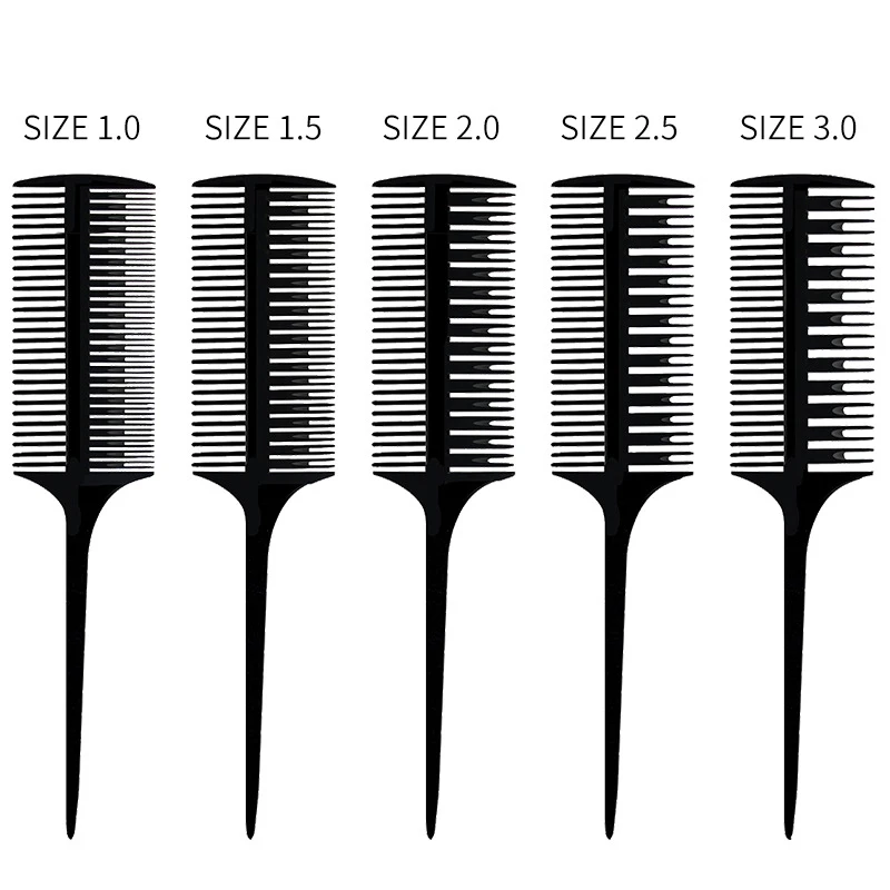 Peine de cola puntiaguda para peluquería, peine de resaltado para peluquería, salón de peluquería, barbería, corte de pelo antiestático, 1 unidad