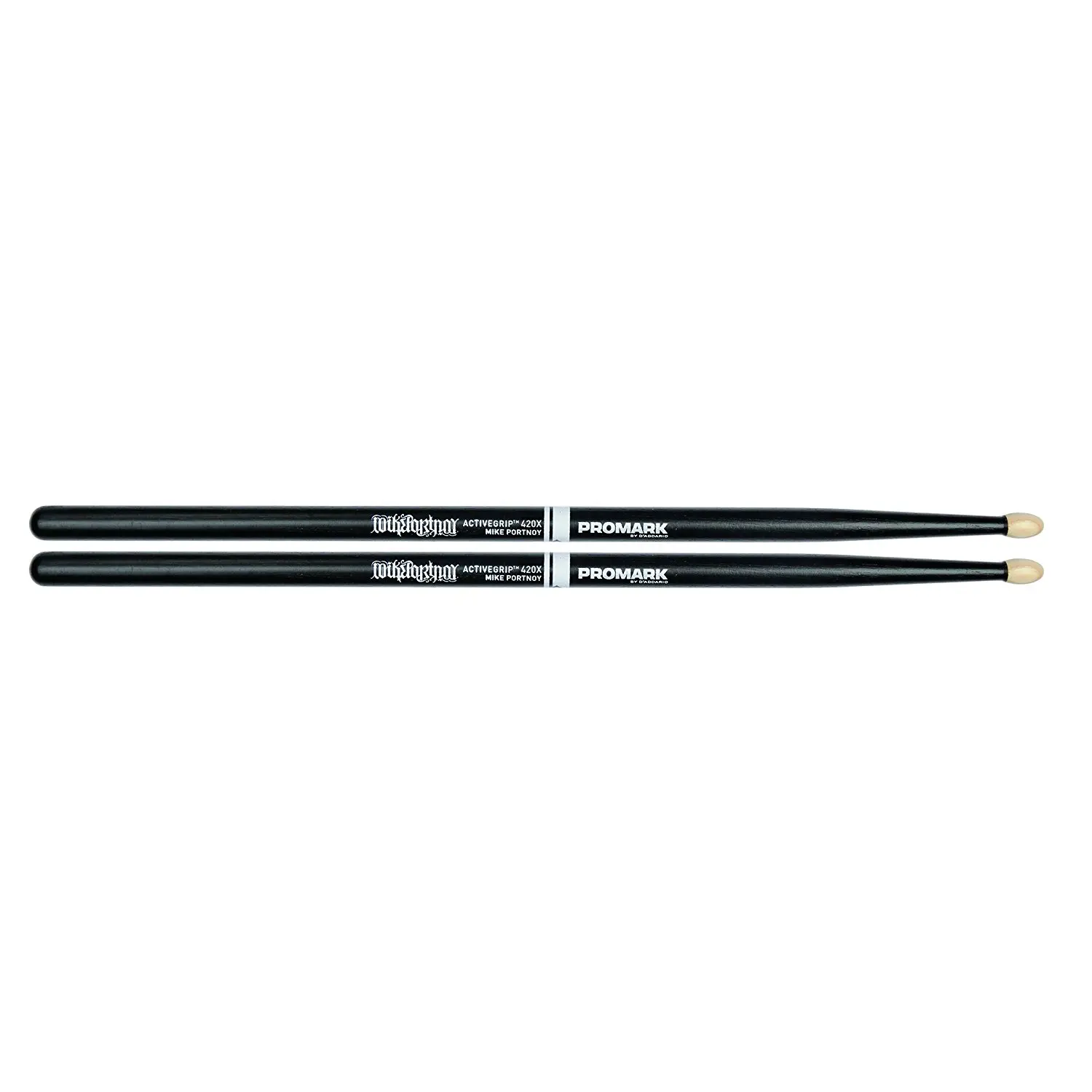 Promark by D\'addario TXMP420XW-AG Mike Portnoy Signature ActiveGrip 420X Hickory Oval Tip Drumsticks