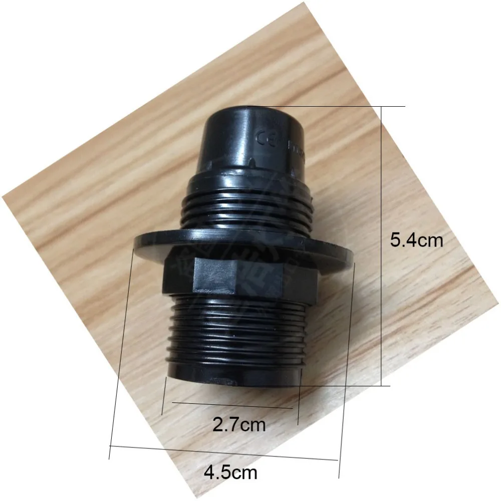 10PCS  CE Lamp Bases Adapter E14 4A 250W Light Bulb Lamp Holder Pendant Edison Screw Cap Socket Vintage Black 250V