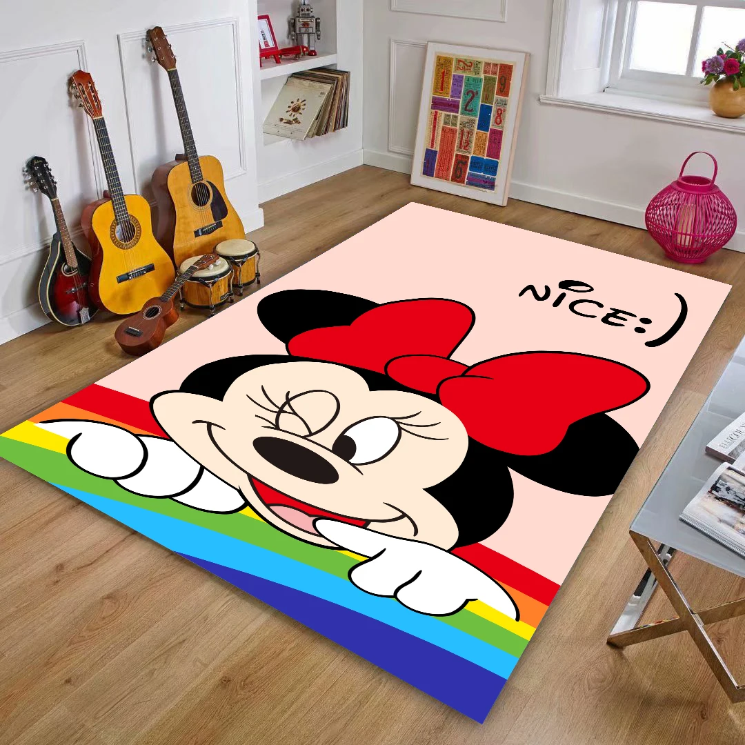 3d tapetes para o quarto das crianças minnie sala de estar tapete crianças jogar quarto área de flanela antiderrapante corredor tapete