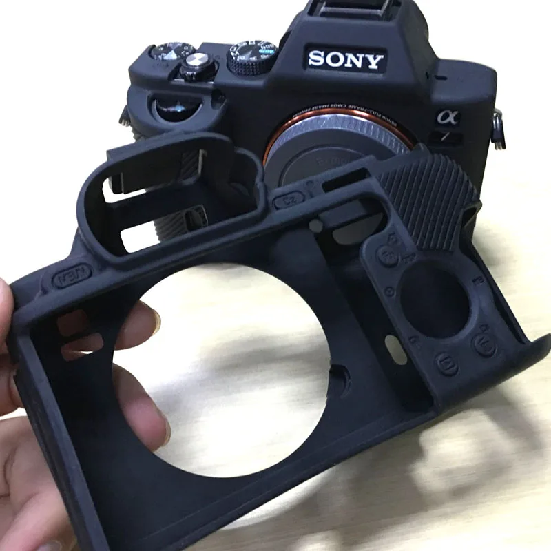 Capa de câmera de silicone macio para Sony A7R A7S A7 Capa protetora de borracha para corpo