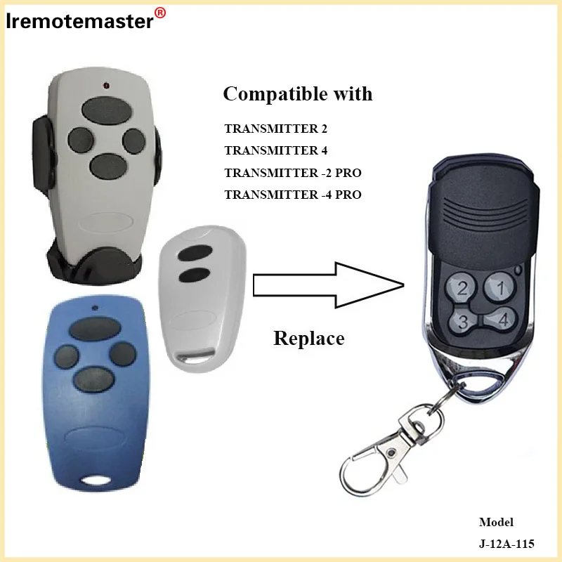 For DOORHAN TRANSMITTER2/4 PRO2 Garage Door Remote Controls 433MHz  Rolling Code Transmitter2/4 Replace Keychain Remote Controls