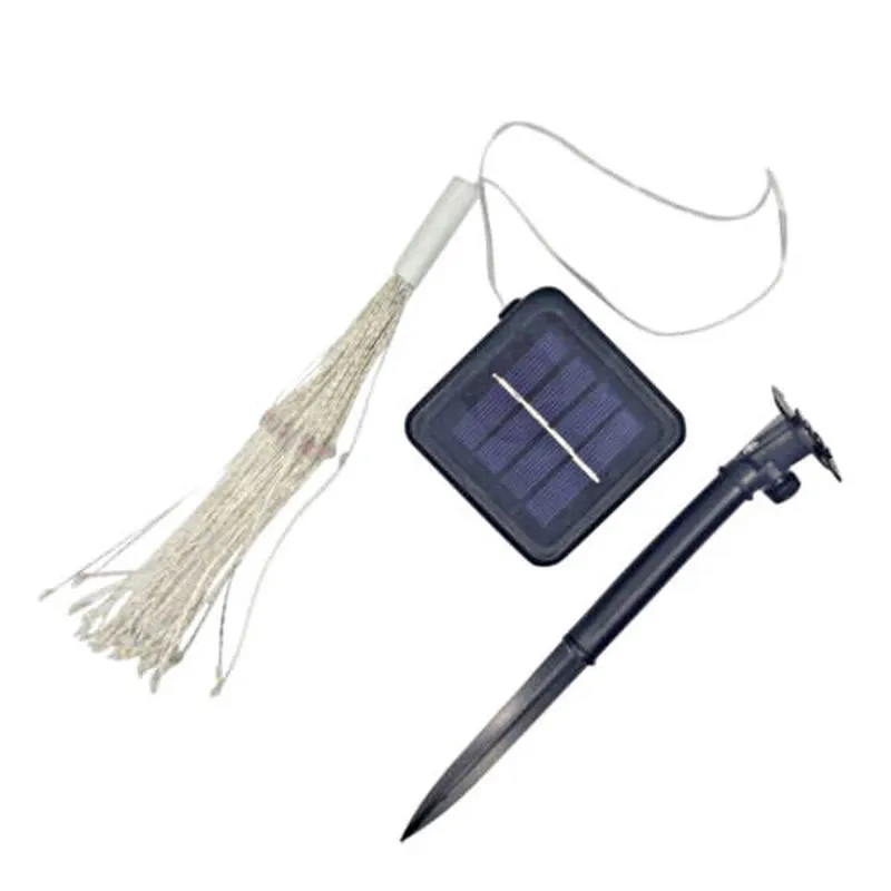 120Led 200 Led Solar Lamp Starburst String Light Copper Wire Solar Panel Powered Fairy DIY Firework Xmas Explosion Wedding Light