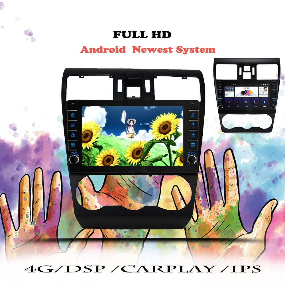 Car Radio Video Tape HU For Subaru Forester WRX 2012 - 2018 Android 14 Autoradio Video Music Player GPS Navi DVD Cassette 4G Lte