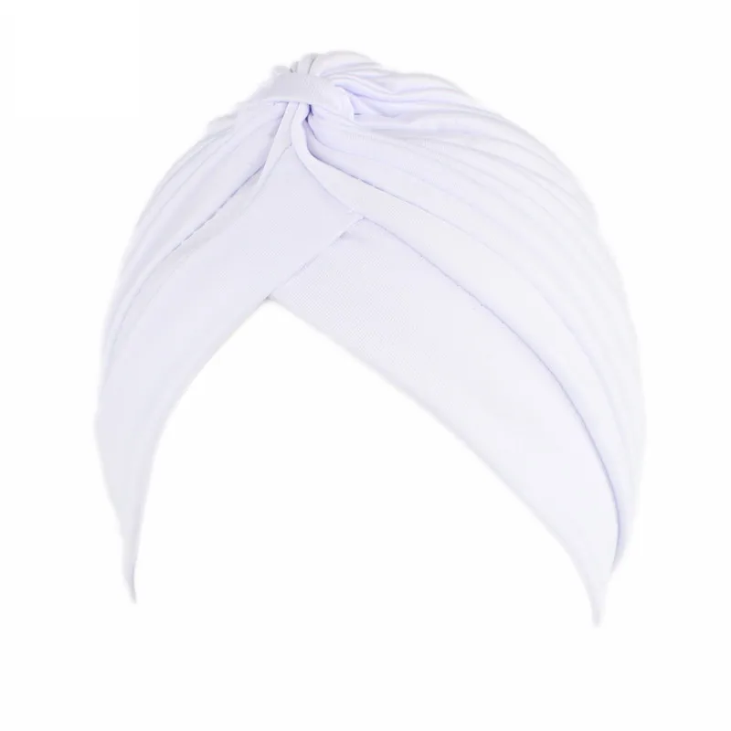 Neue Blume Dekoration Turban Einfarbig Für Frauen Mode Haar Tragen Kopf Wrap Damen Kopfbedeckungen Krebs Hüte Indien Kappe Bandana – Detail 23