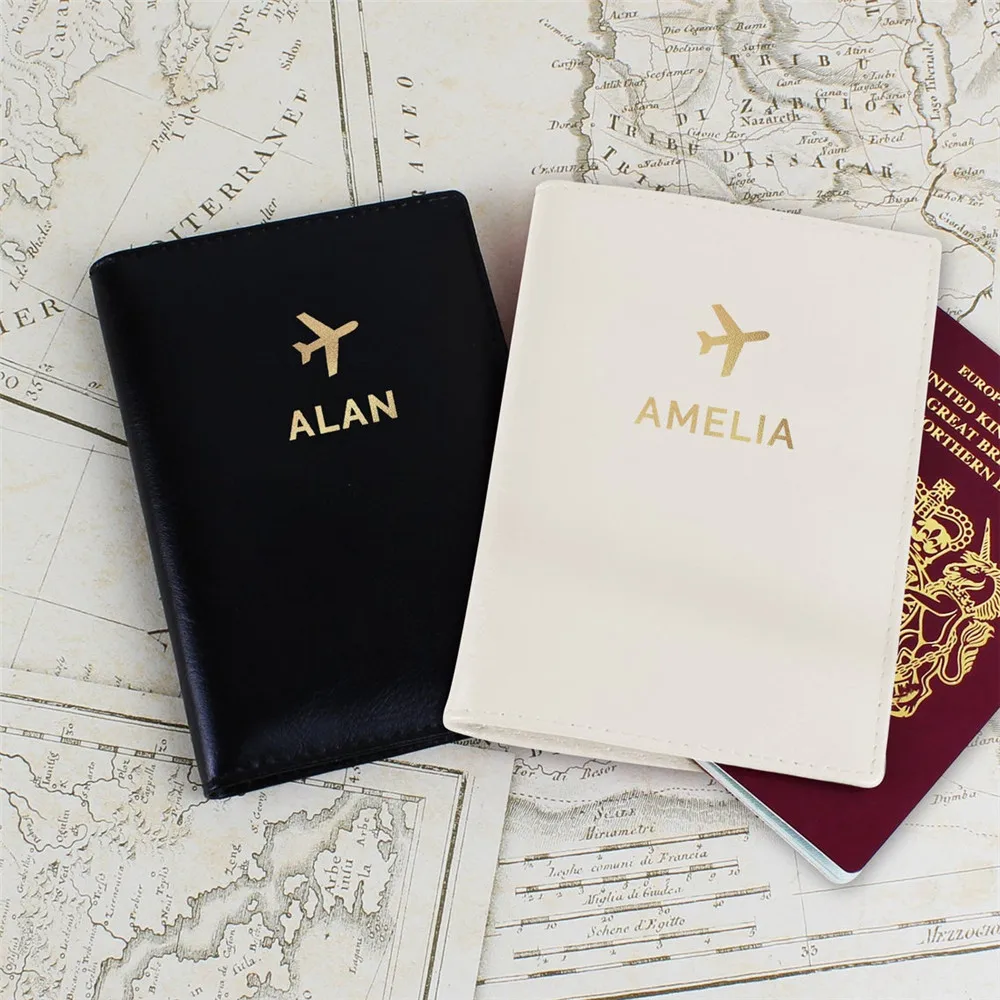 Personalized Gold Name Passport Holders Unique Wedding Gift Custom Name Gift for CoupleTravel Passport Holder Birthday Gifts