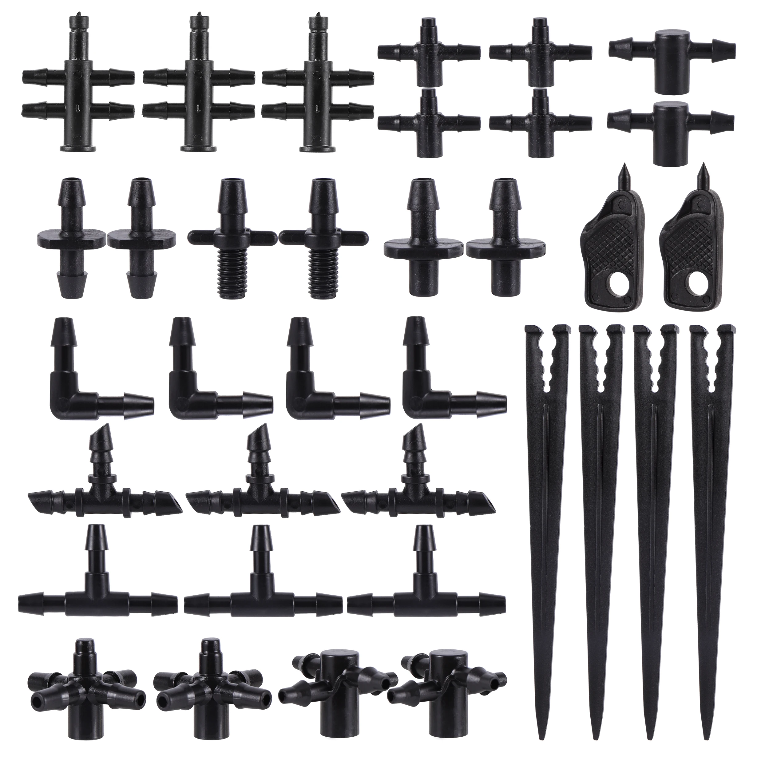 20pc nawadnianie ogrodu złącze Barb 3/5 Mm 3 Way Elbow fajka wodna złącze akcesoria naprawa dla roślin ogrodowych doniczkowych