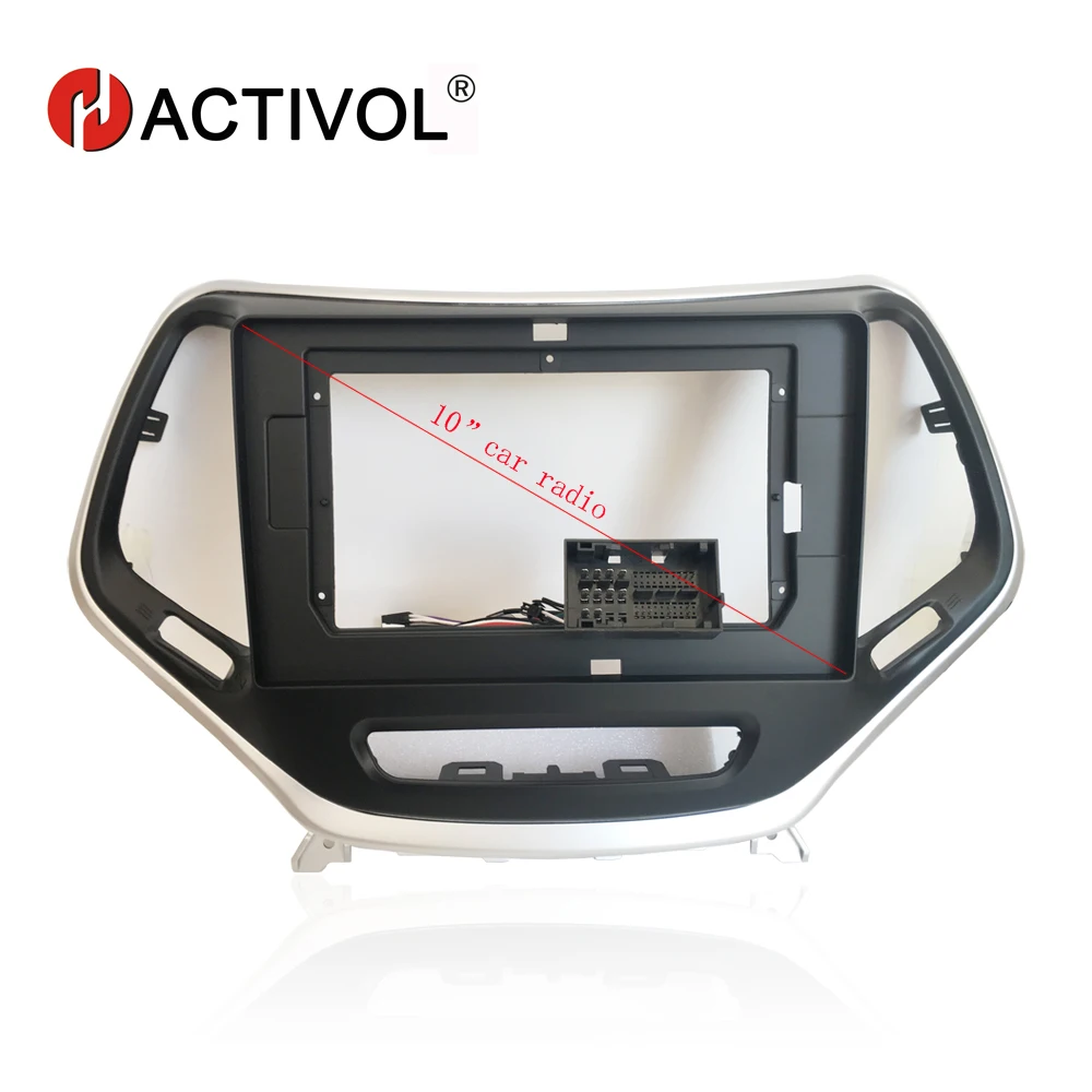 

HACTIVOL 2 Din Car Radio face plate Frame for Jeep Cherokee 2016 Car DVD GPS Player panel dash mount kit car accessories