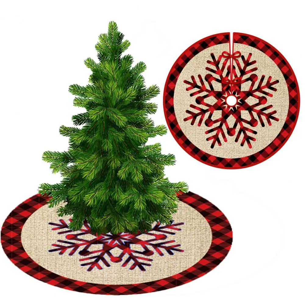 Tree Skirt Eye-catching Wear-resistant Tree Pad Comfortable Snowflake Xmas Tree Clothes for Indoor Xmas Tree Skirt