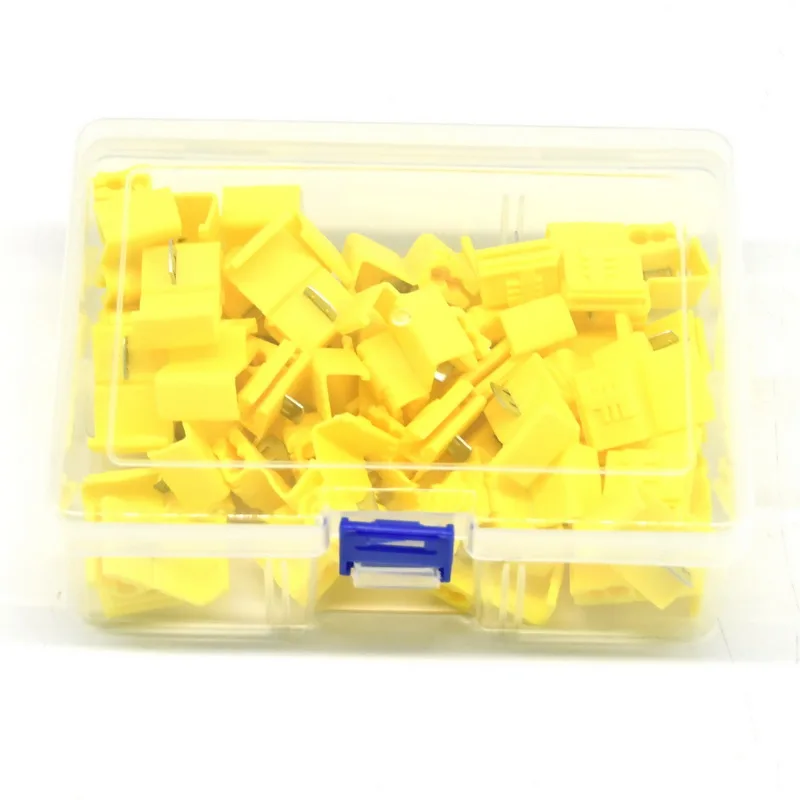 100/125Pcs Lock Wire Electrical Cable Connectors Insulated Terminals Crimp T-shape Scotch Lock Quick Splice Electrical Car