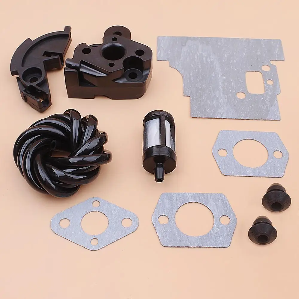 Junta de brida de carburador del colector de admisión para Stihl FS75 FS80 FS85, juego de ojal de manguera de línea de filtro de combustible, cortadora de césped