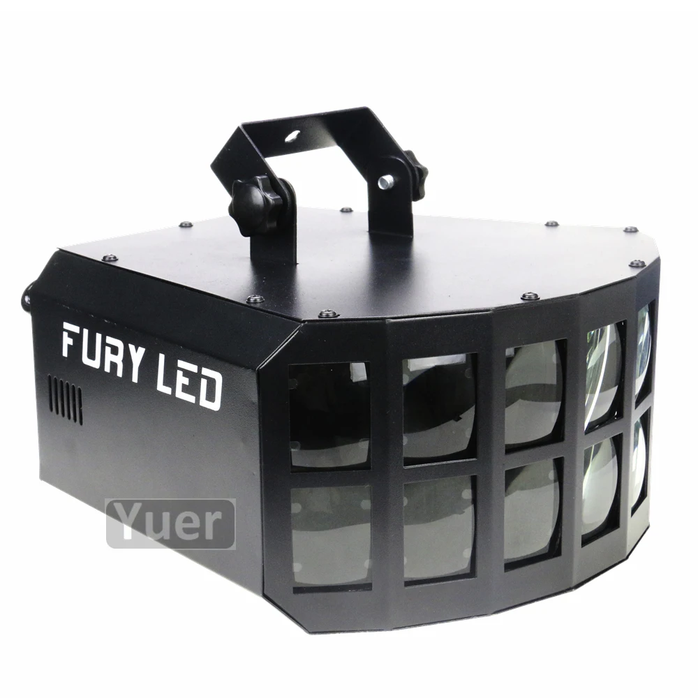 4 pçs/lote dupla camada de palco downlight 2x15w rgbw 4in1 led borboleta strobe feixe efeito luz dmx512 dj discoteca festa clube luzes