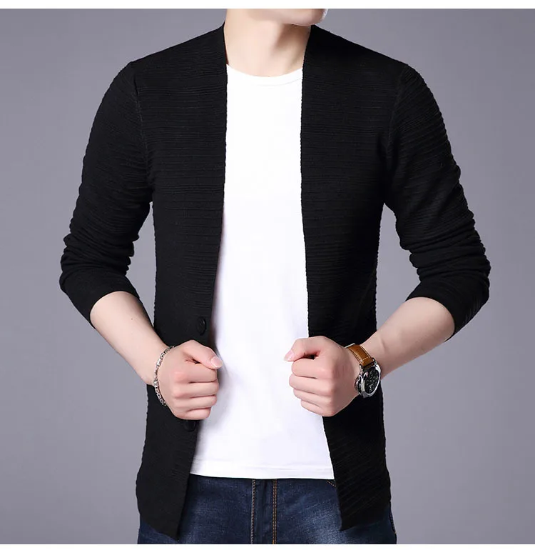 MRMT 2024 Brand Qiu Dong Men's Jackets Sweaters Leisure Pure Wool Knit Overcoat for Male Long-sleeve Cardigan Sweater Coat