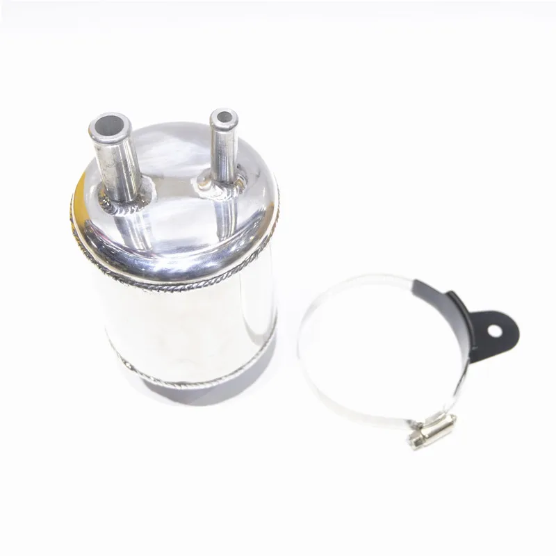 SPSLD Sliver Fuel Cell Surge Tank Power steering tank Oil Catch Can Tank RACING POWER STEERING FLUID RESERVOIR TANK CLAMPS