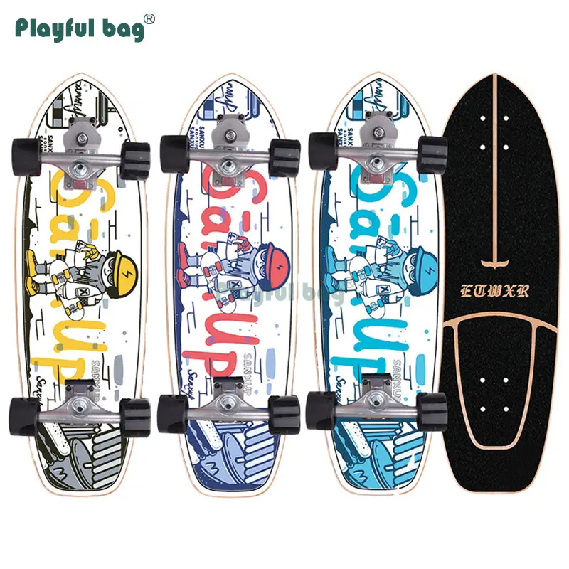 Playful Bag 75*23.5*10MM Single rocker skateboard S7 trucks Professional Skateboard Complete AMB74.1