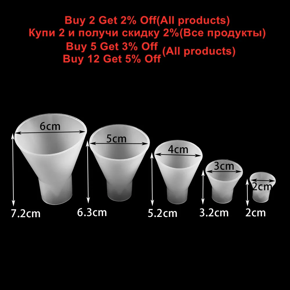 5 Size Transparent Silicone Cone Shaped Energy Tower Mould For Resin Real Flower Jewelry DIY Mould Resin Molds for Jewelry