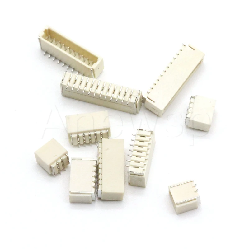 10PCS JST SH1.0 Connector SMD Vertical Type Socket Top Entry Wire-to-Board Receptacle 1.0MM pitch 2P 3P 4P 5P 6P 7P 8P 10P-12P