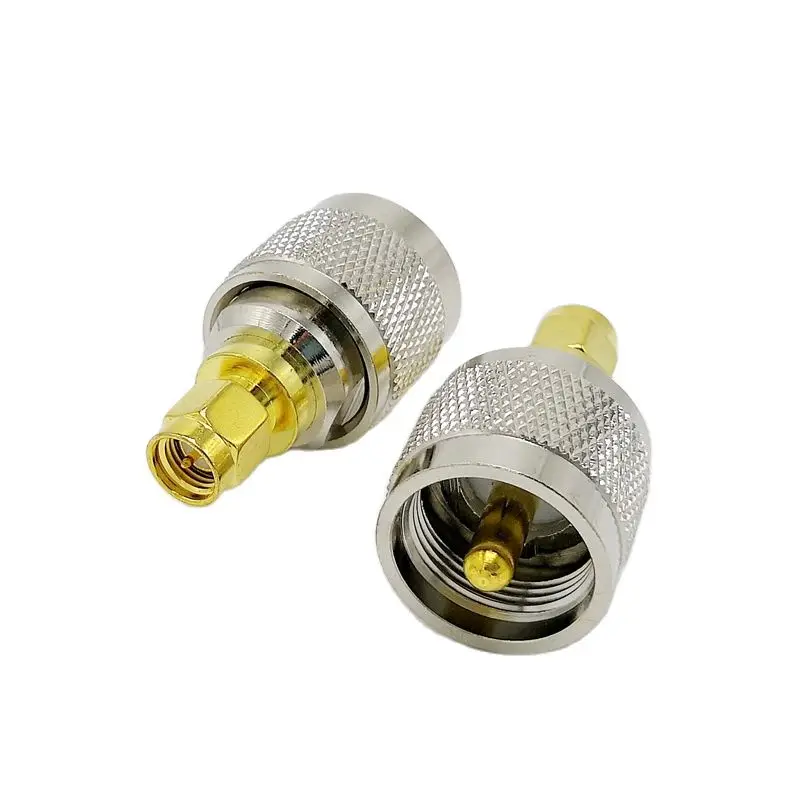 SL16 M Type PL259 To SMA Connector UHF Male To SMA Male Connector Walkie Talkie Antenna RF Coaxial Straight Connector 1Pcs