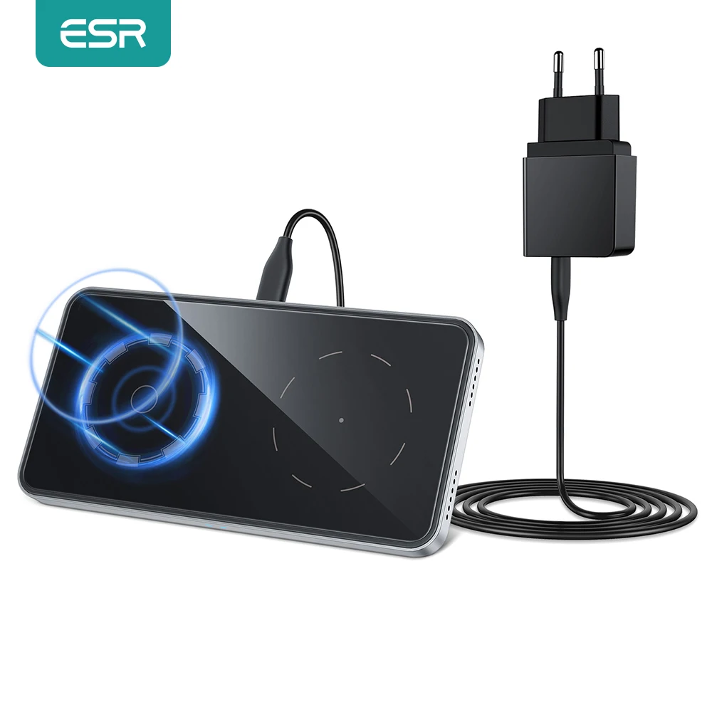 

ESR for iPhone 13 Pro Max Magnetic Wireless Charger HaloLock 2-1 Station Fast Charging for iPhone 13 12 Pro for AirPods Charging