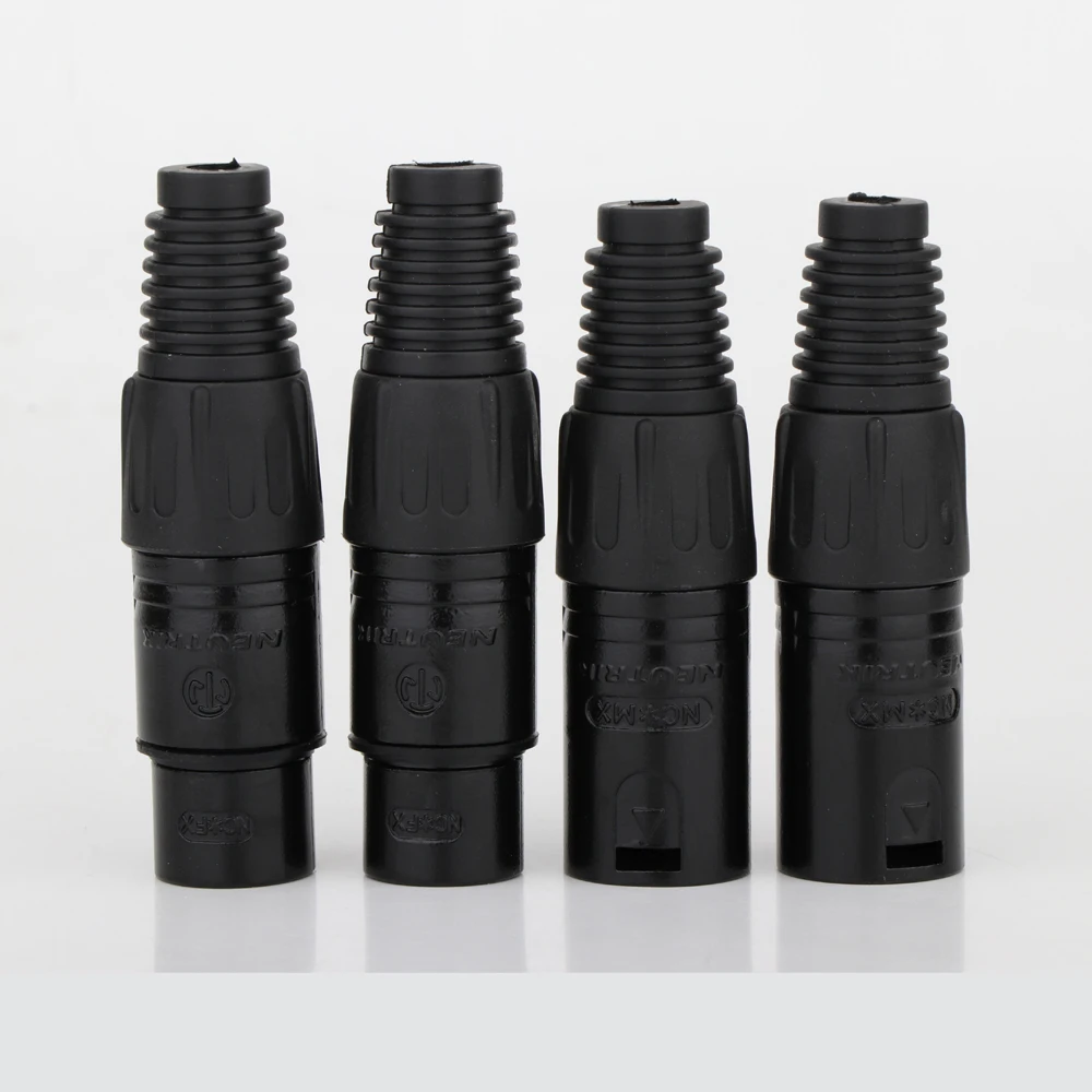 

4pcs Style Gold Plated XLR Plug 3 Pole Audio Cable Connector For Audio Cable