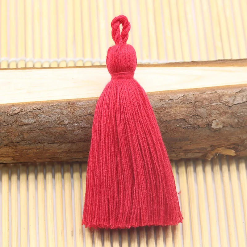 10Pcs 8cm Mini Pure Cotton Tassel Trim Pendant DIY Crafts Materials Clothes Jewelry Earrings Curtain Ornaments Hang Fringe Trim