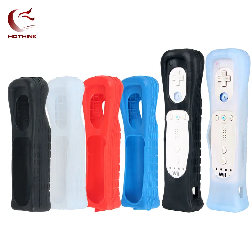 Hosure-غطاء سيليكون ناعم لوحدة تحكم Wii ، طويل وناعم ، مسرع ، لوحدة تحكم Nintendo Wii