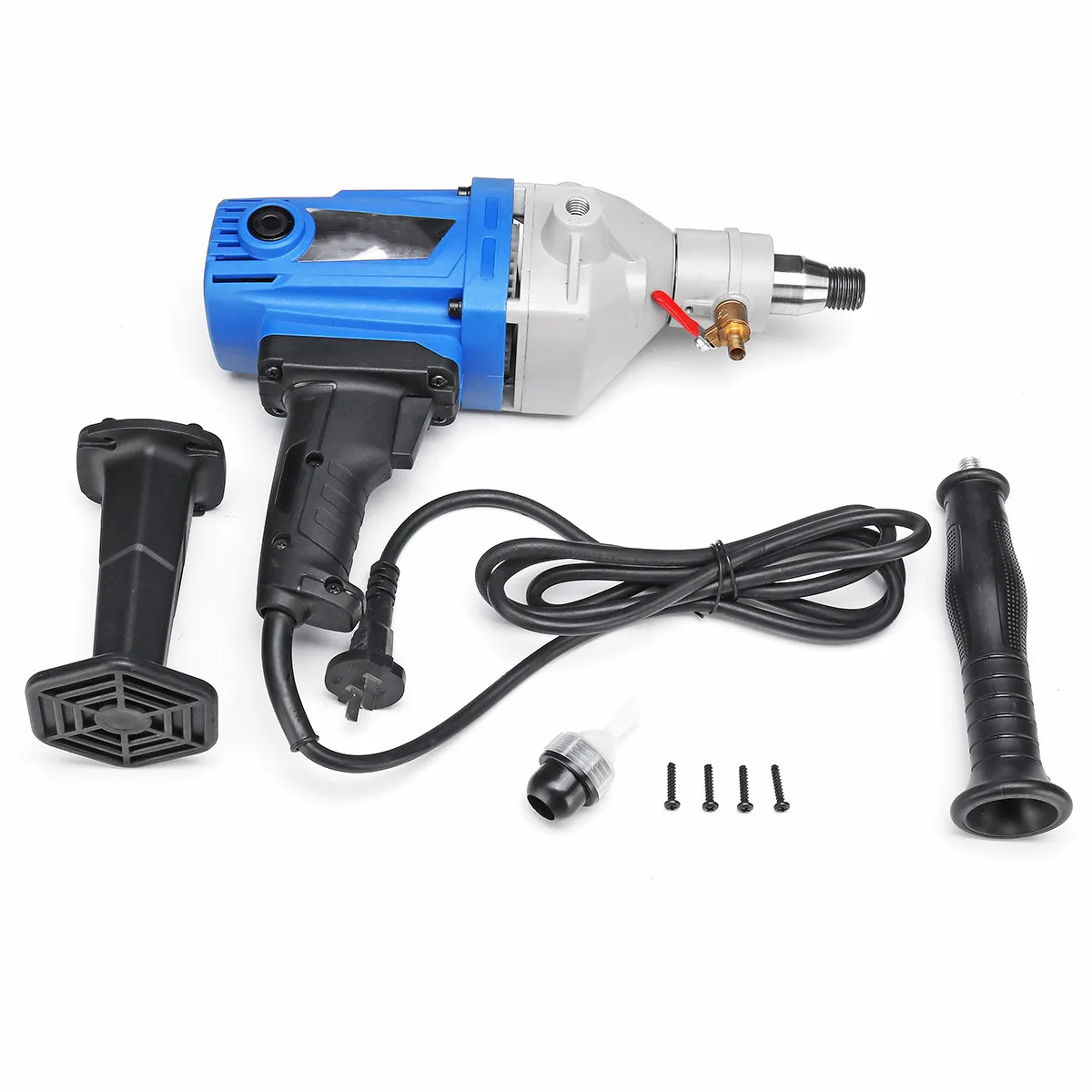 Taladro de núcleo de diamante de 1900W, 118mm, 220V, máquina de perforación de núcleo de hormigón de mano húmeda con accesorios de bomba de agua, herramientas eléctricas