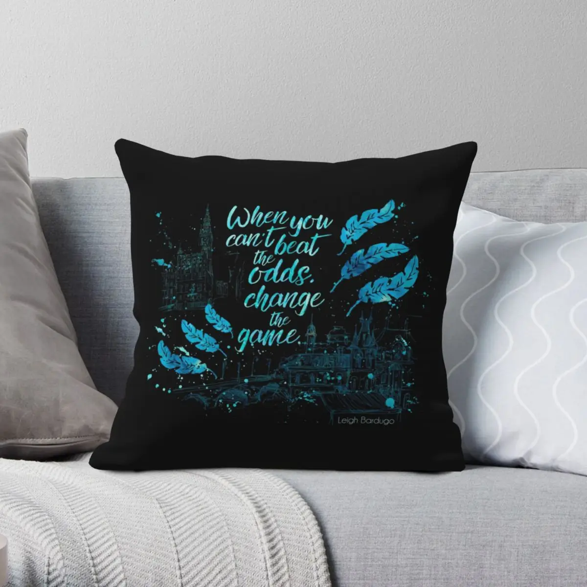 When You Can't Beat The Odds Change The Game Square Pillowcase Polyester Linen Velvet Zip Decor Throw Pillow Case Room Cushion