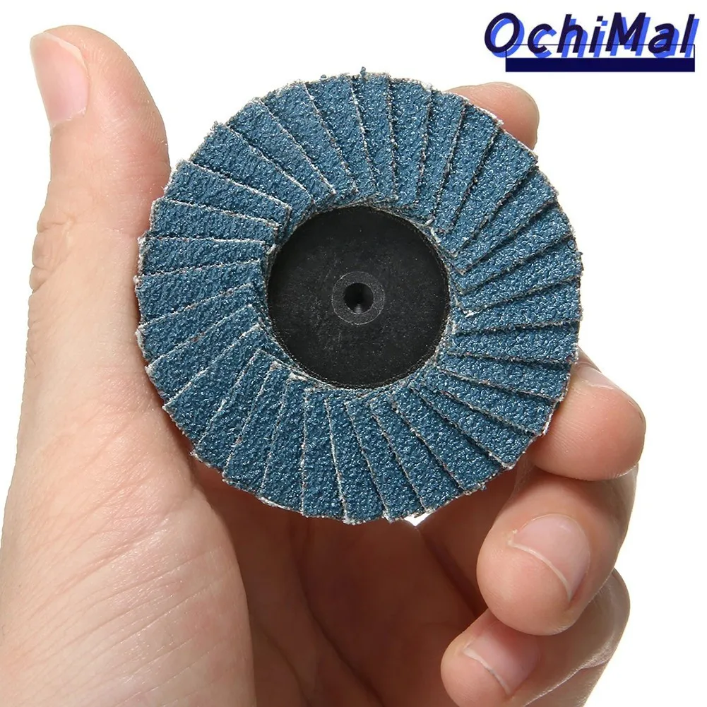 10Pcs 3inch 60/80grit Roll Lock Flap Sanding Disc Quick Change Grinding Wheels For Drillsdie Grinders Air Grinders Power Tools