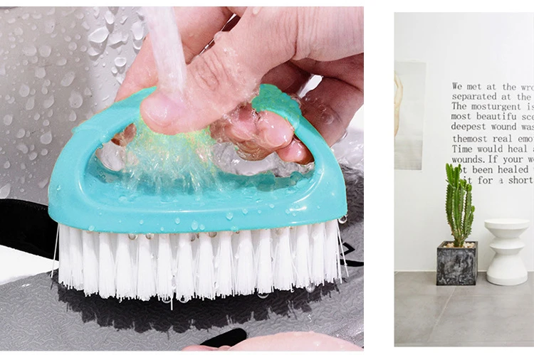 Bunte Reinigungsbürste für den Haushalt, Hausarbeit, multifunktionales Reinigungswerkzeug, eiförmig, langlebig, weich, für Badezimmer, Schuh, Kleidung – Detail 8