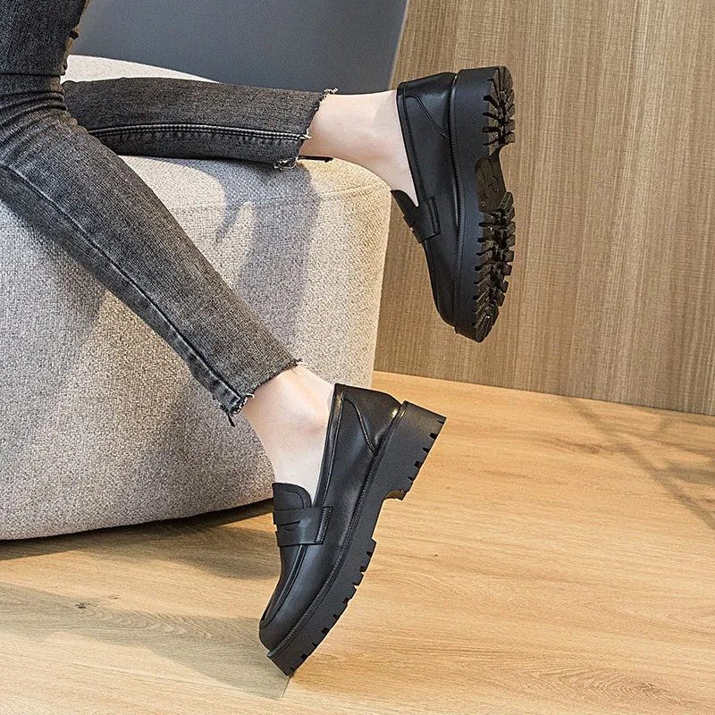 MORAZORA 2024 Brand Fashion Genuine Leather Shoes Woman Thick Sole Platform Shoes Spring Summer Ladies Office Casual Shoes