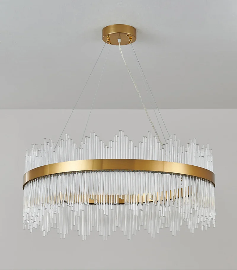 

Light luxury chandelier post-modern crystal lamp Nordic minimalist living room lamp dining room chandelier bedroom lamp LED lamp