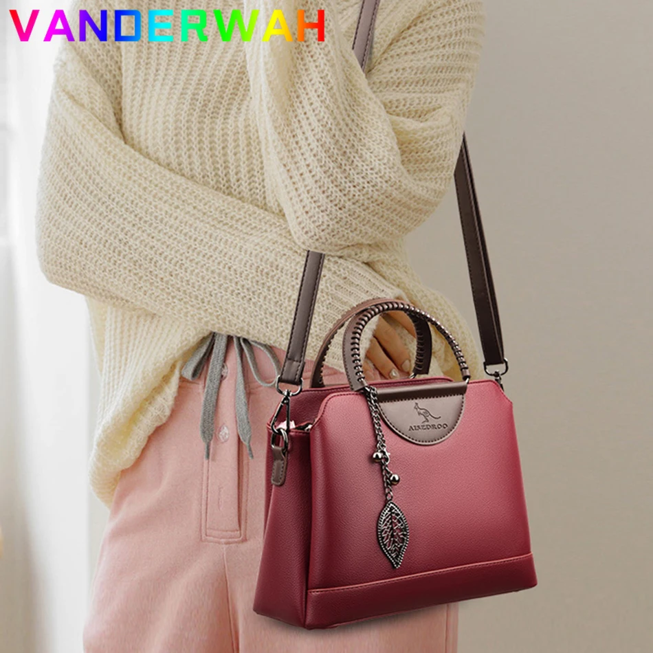 Imagem -03 - Bolsa Crossbody de Couro Genuíno para Mulheres Camadas Ombro Messenger Sac Bolsas e Bolsas Femininas Alça de Tecelagem Marca Designer 2024