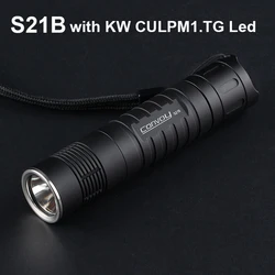 Convoy S21B with KW CULPM1.TG 6500K EDC Black Flashlight Torch Flash Light Lanterna 21700 Camping Hiking Work Latarka Fishing