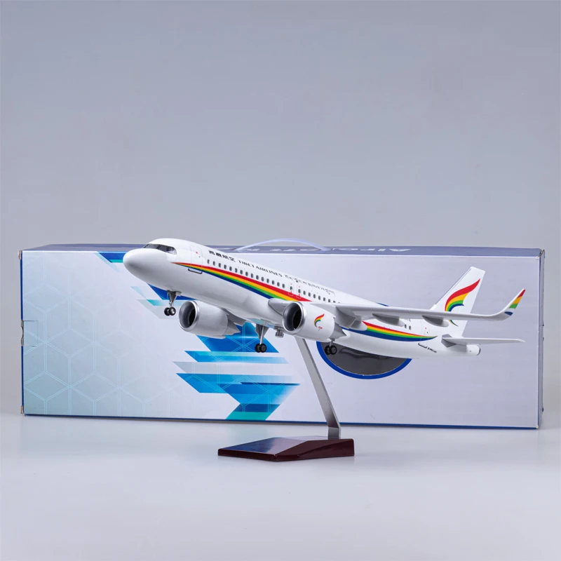 

Tibet Air Airline A320 320neo Aviation Aircraft Model Plane Gift Collection Show Standable Airplane with Wheel 47CM