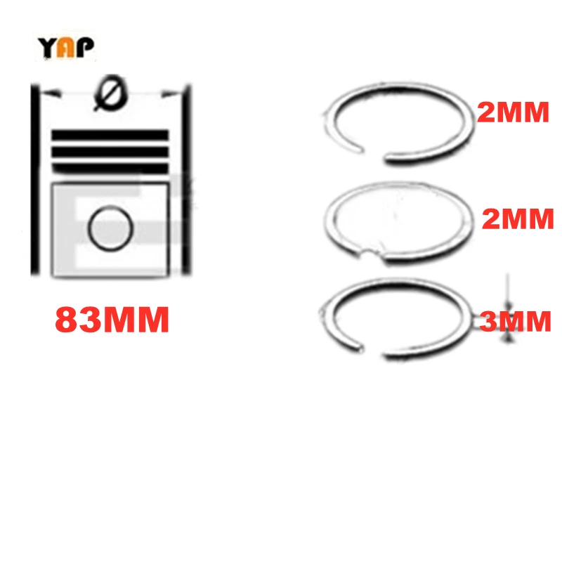 New STD Engine Piston&Piston Ring Set FOR HYUNDAI D4EA Diesel SANTAFE TUCSON TRAJET 2.0L L4 16V 83MM 23410-27920 23040-27920