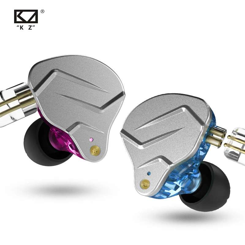 KZ ZSN Pro Headphones In Ear Monitor Hybrid Technology Best Earphone 1BA+1DD HIFI Bass Phone Metal Wired Headset With Microphone