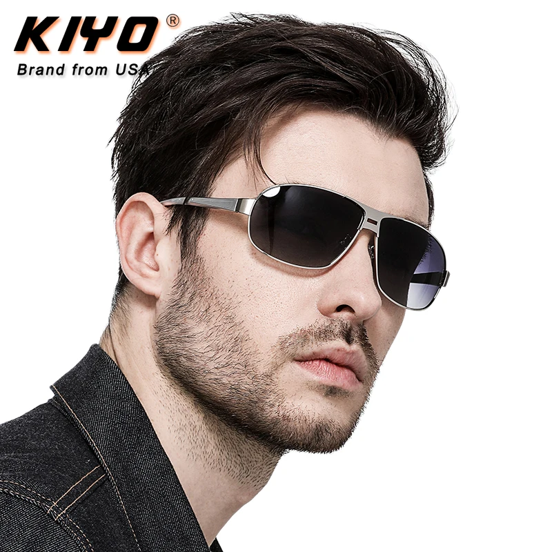 KIYO Brand 2020 New Men Oval Polarized Sunglasses Aluminum and Magnesium Classic Sun Glasses UV400 Driving Eyewear 2690