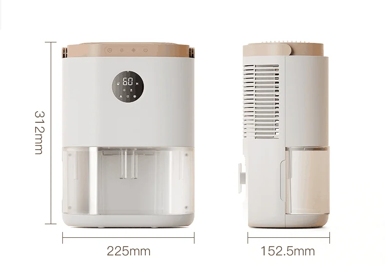 Mini deshumidificador eléctrico para el hogar, deshumidificador portátil de 220V y 2L, secador de aire para baño y sala de estar