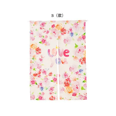 Lovely colorful pastoral flower cloth shade door window curtain Japanese home decoration bedroom living study room kitchen cafe