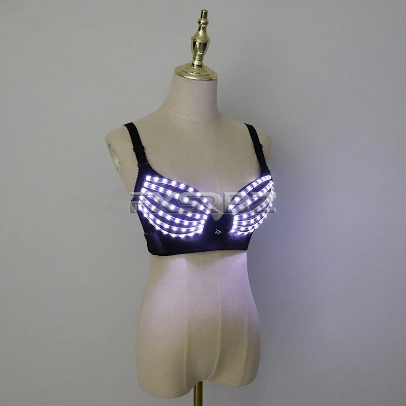 LED Bra Nightclub Clubwear Ds Sexy Costumes Cosplay Led Costume Halloween Masquerade Light-up Bra