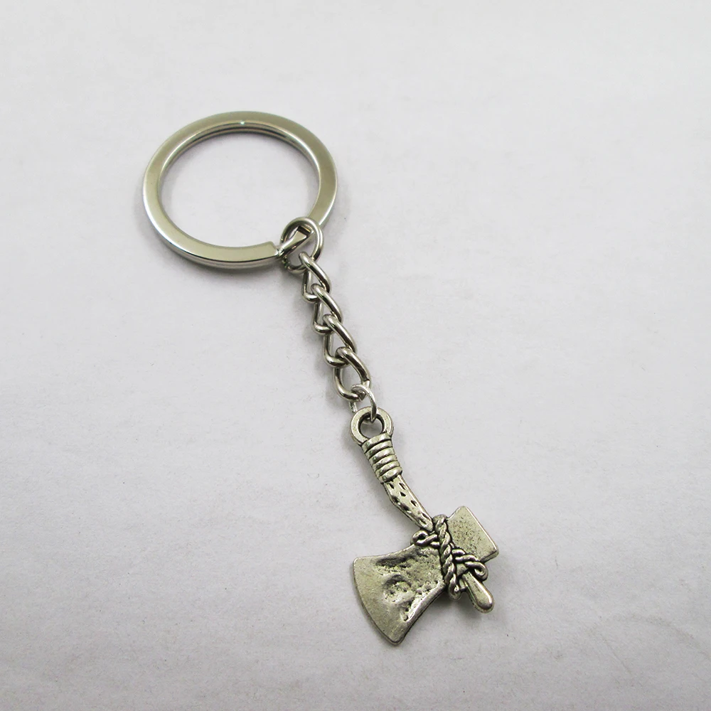 3pcs/lot Axe 28 x 16mm charms keyring best frined,birthday  present ,pendant keychain