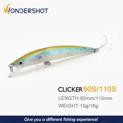 Wondershot A14 Minnow Sinking Wobbler Sea Fishing Lure 90mm/110mm Small Hard Bait Artificial Mini Swimbait Leurre Pescar