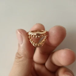 Yungqi Chic Design Shark Tooth Rings Hell Demon Mouth Finger Ring Goth Women Men Punk Animal Skull Hell Ring Party Jewelry Gift