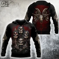 Plstar cosmos satanás diabo fantasma gótico crânio engraçado casual pulôver newfashion streetwear 3dprint jaqueta zip hoodies 19