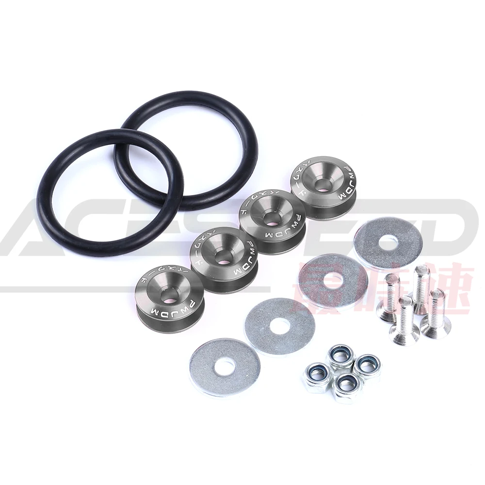 JDM Style Aluminum Bumper Quick Release Fasteners Fender Washers For Honda Civic Integra And Universal Car with Logo