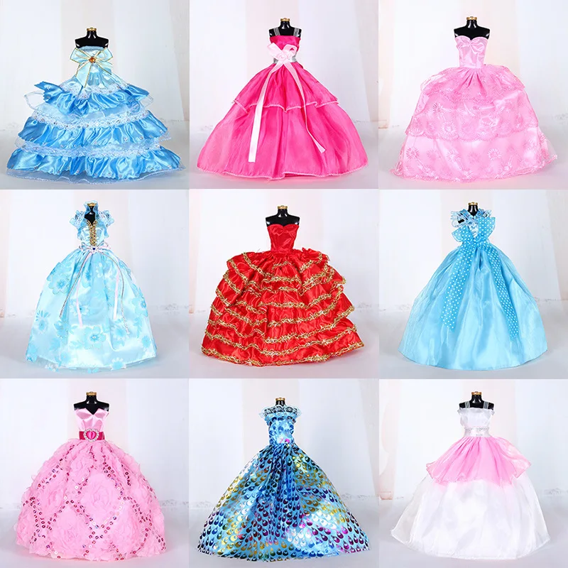 Roupas de boneca Barbie para casamento, Princesa ou vestido de festa, Melhor presente para menina, Meia embalagem, 29cm, 30cm, moda