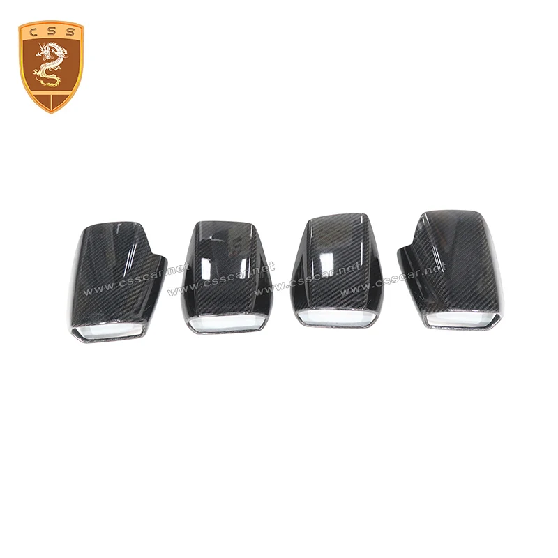 Комплект из 4 накладок на кондиционер из сухого карбона для интерьера Lamborghini Huracan LP610 LP580, замена OEM-деталей, аксессуар для отделки кондиционера