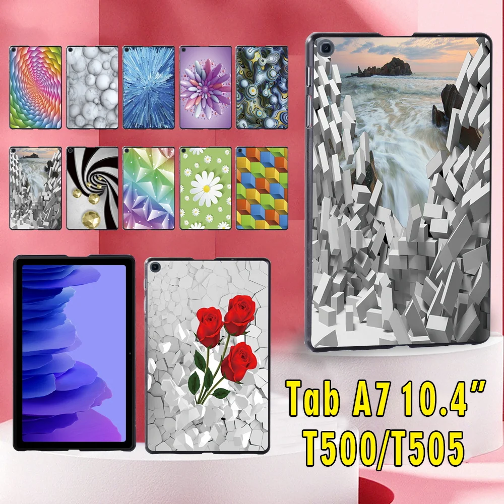 

Tablet Hard Shell Case for Samsung Galaxy Tab A7 10.4 Inch SM-T500 SM-T505 Anti-fall Plastic Protective Shell + Free Stylus